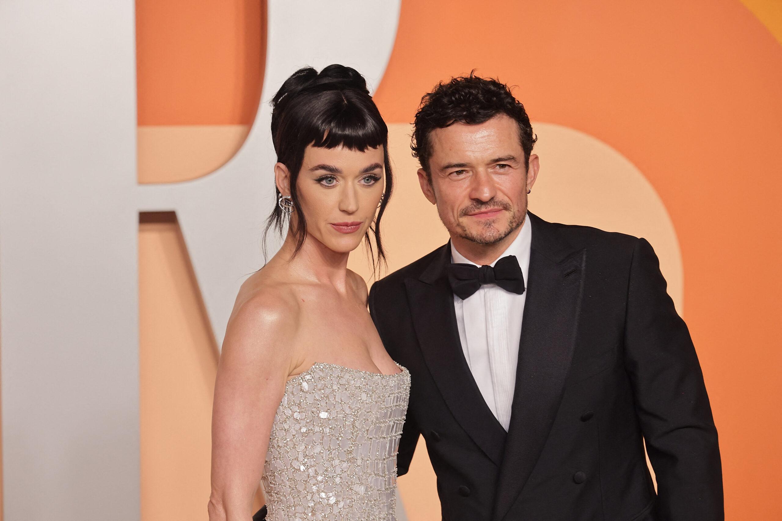 Katy Perry and Orlando Bloom at 2025 Vanity Fair Oscar Party 