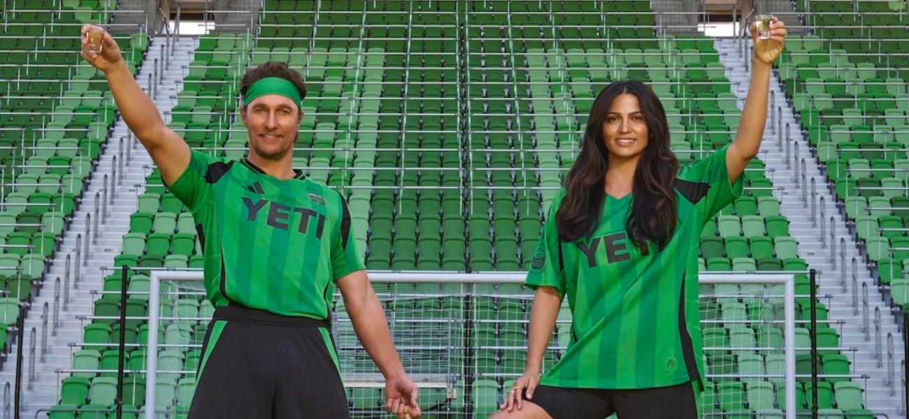 Matthew And Camila McConaughey on the soccer field