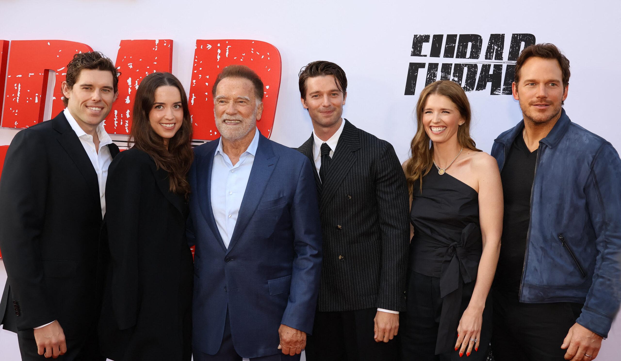 Arnold Schwarzenegger and his family at Netflix's 'Fubar' Season 2 Premiere
