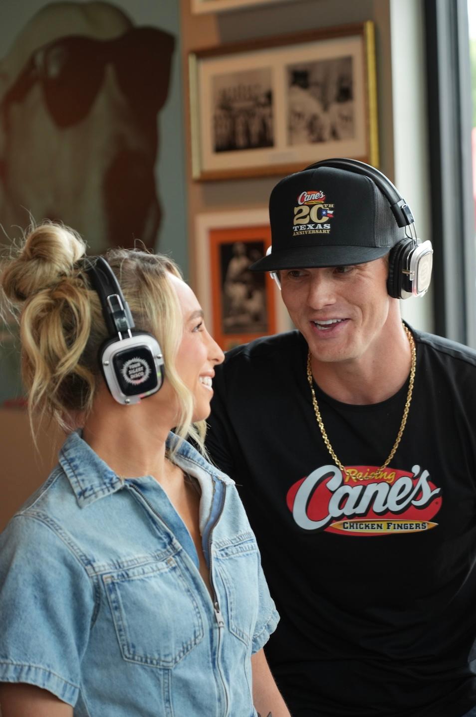 Parker McCollum and a fan at Raising Cane's