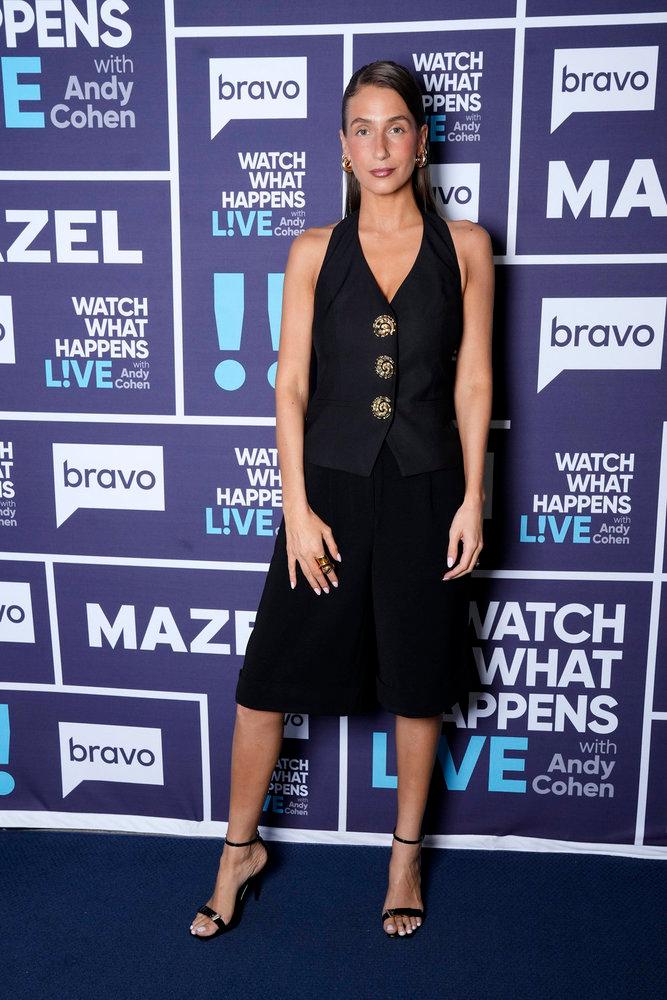 Amanda Batula posing on the 'WWHL' red carpet. 