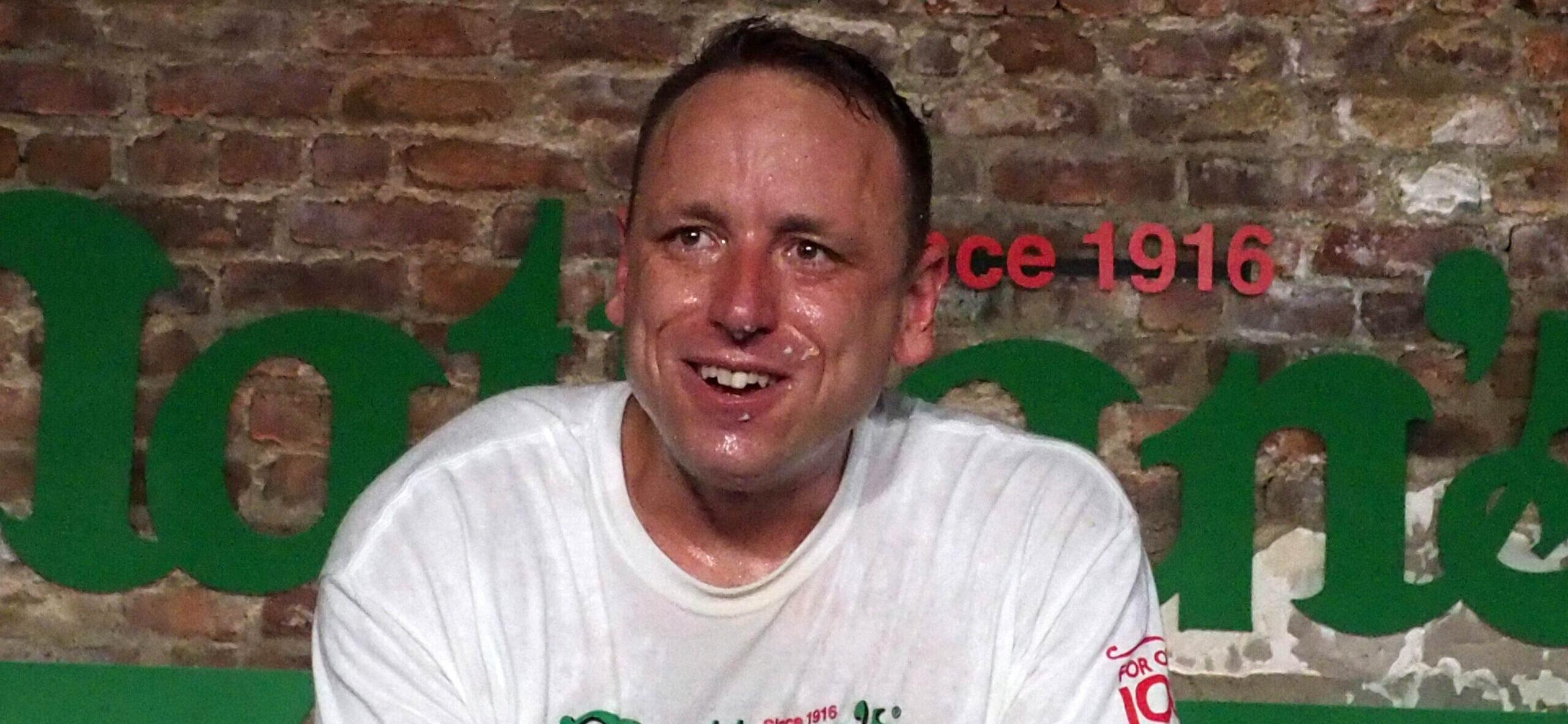 Joey Chestnut at Nathan's Fourth of July contest
