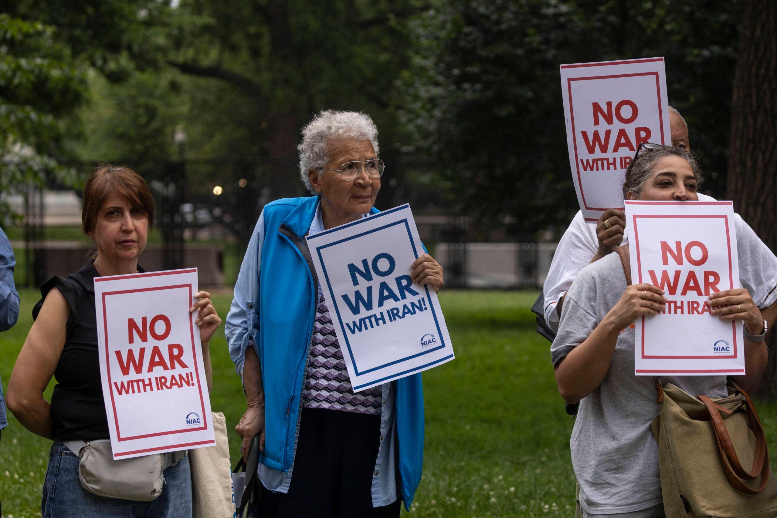 Protesters Rally In D.C. Against War With Iran After Israeli Strike