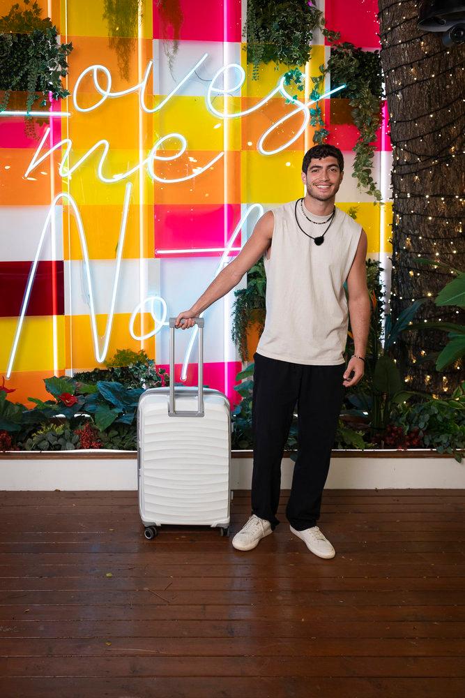 "Love Island" contestant leaving the villa.
