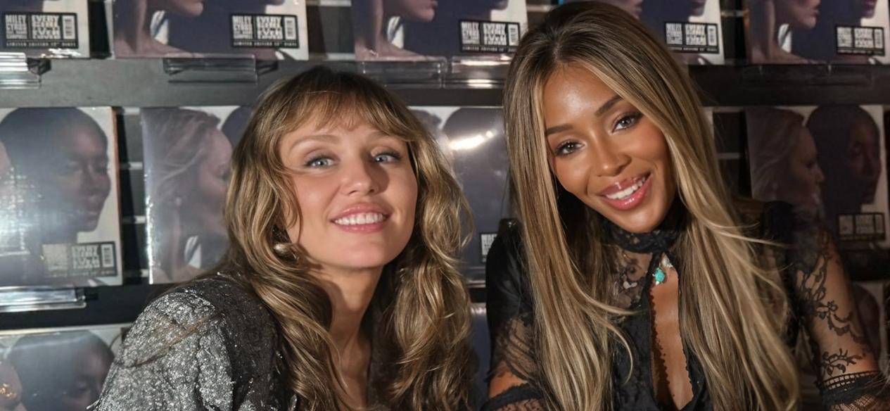 Miley Cyrus and Naomi Campbell