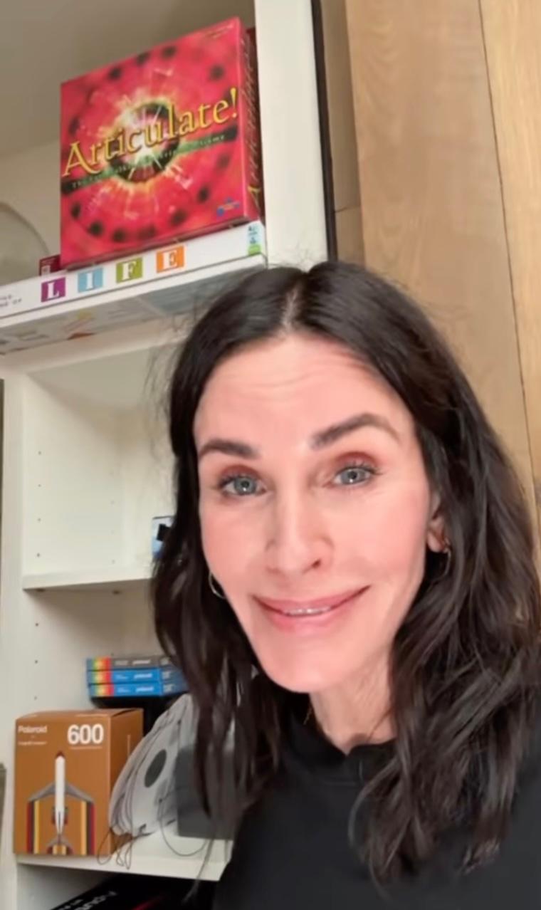Courteney Cox in her closet