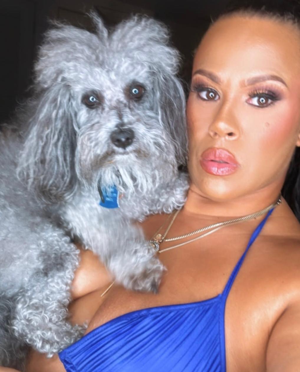 Jourdan Atkinson and dog