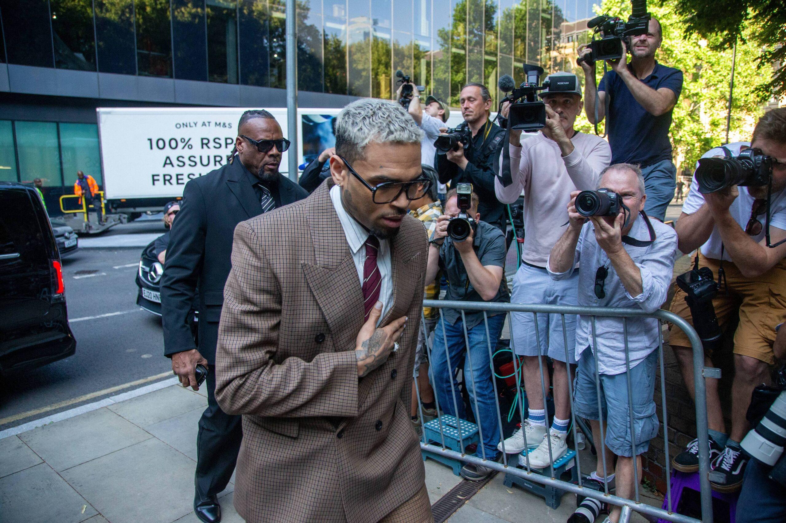 Chris Brown arrives at court