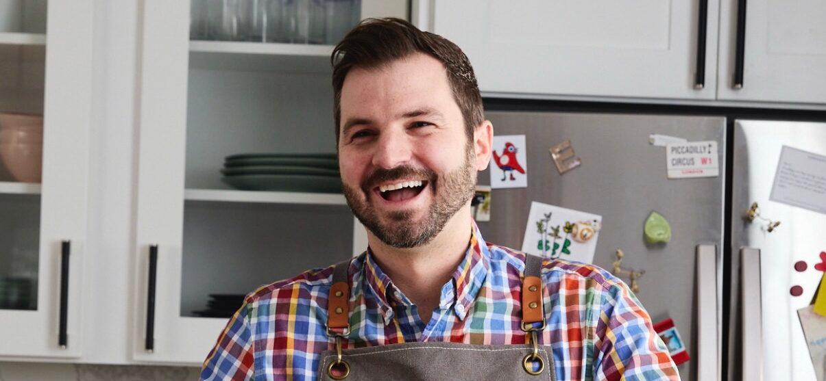 Danny Freeman making salad