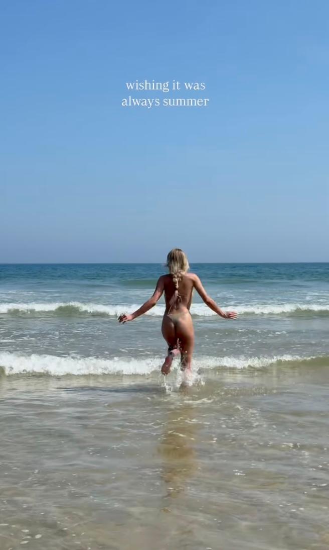 Alix Earle at the beach
