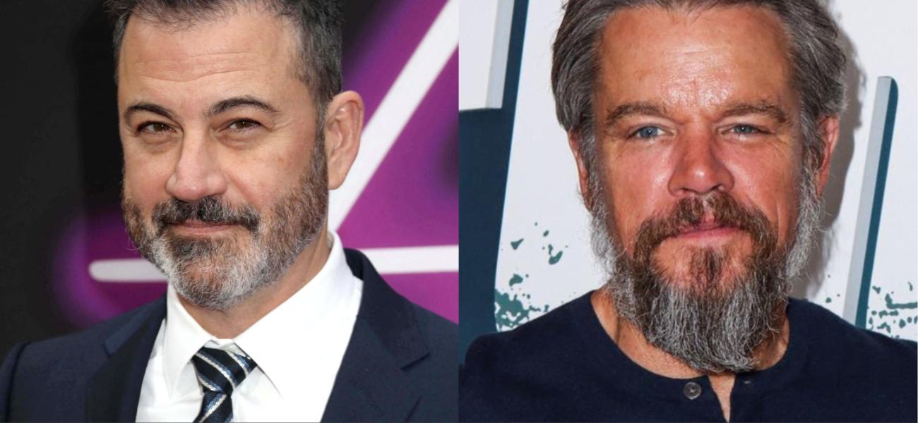 Jimmy Kimmel and Matt Damon collage