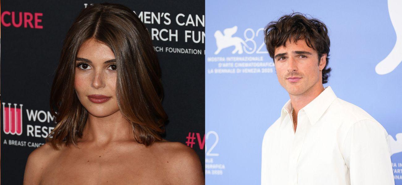 Photograph collage of Olivia Jade Giannulli and Jacob Elordi