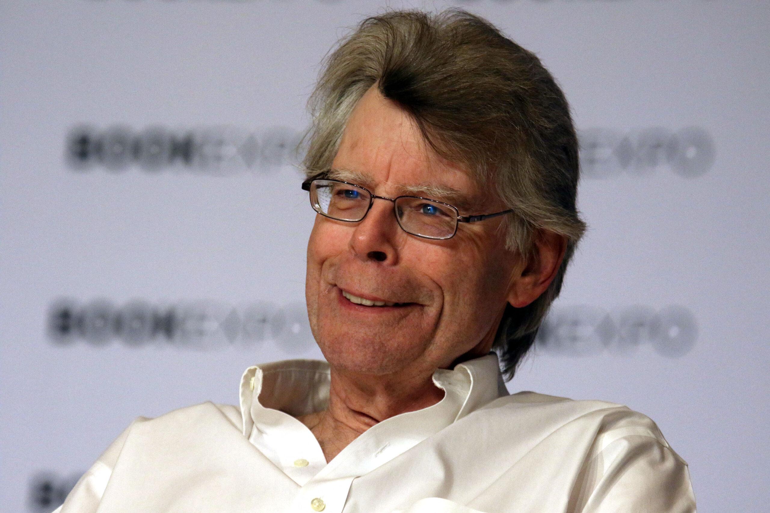 Stephen King smiling
