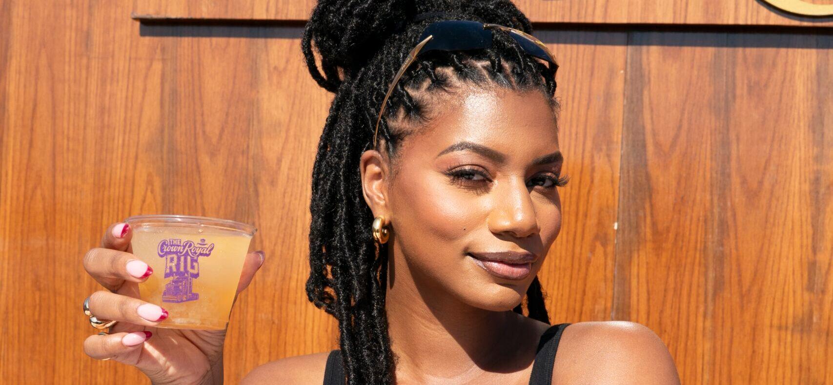 Passenger Princess Taylor Rooks Keeps NFL Fans Hyped With Crown Royal Rig