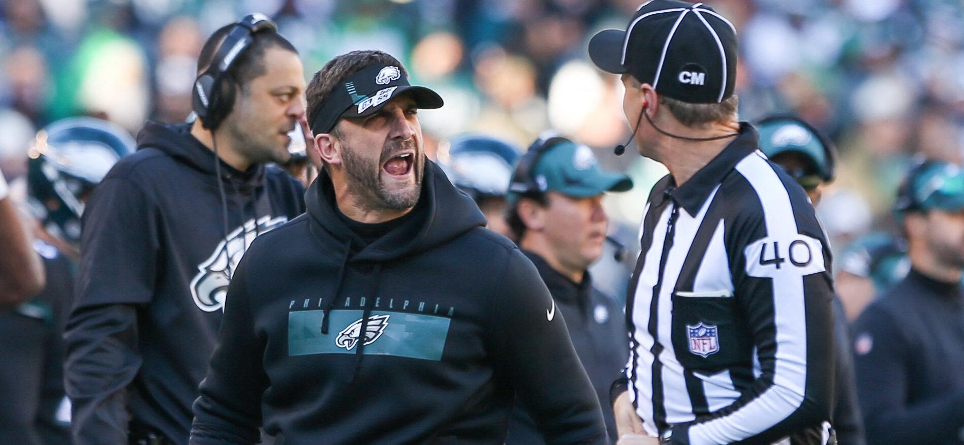 Nick Sirianni yelling at ref