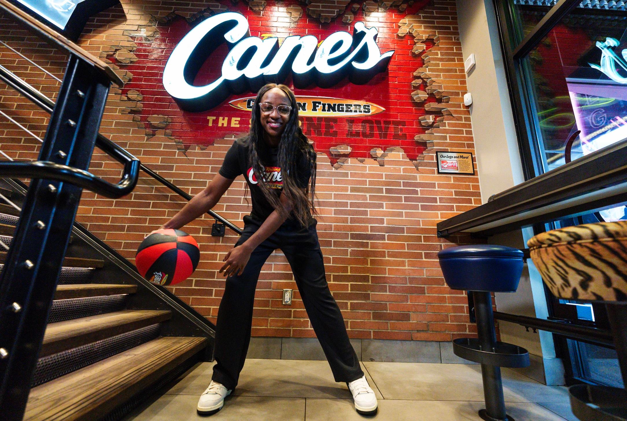 Jackie Young at Raising Cane's Las Vegas 