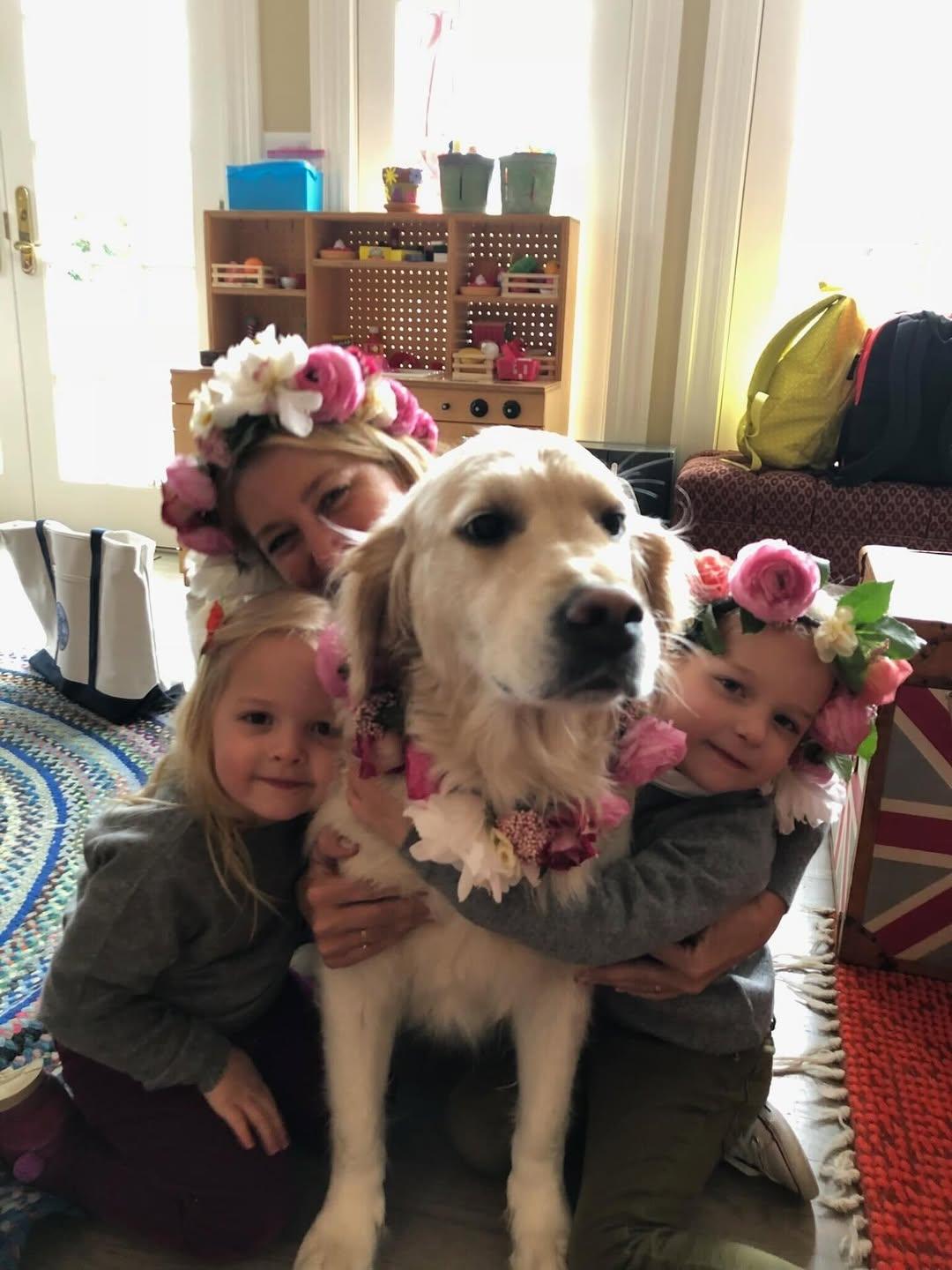 The Fallon family and their dog Gary