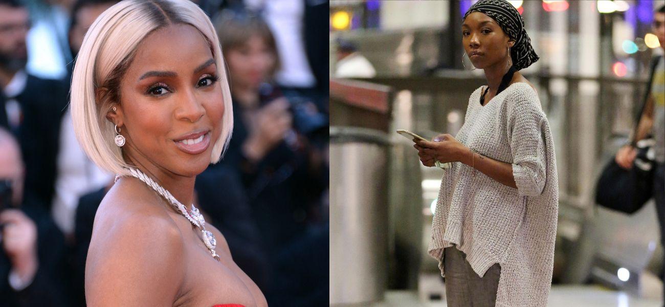 Photo collage of Brandy Norwood and Kelly Rowland.