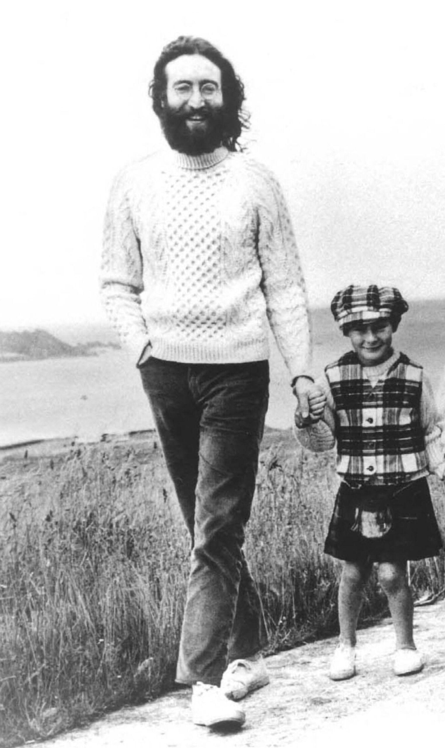 John Lennon With His Son Julian Lennon