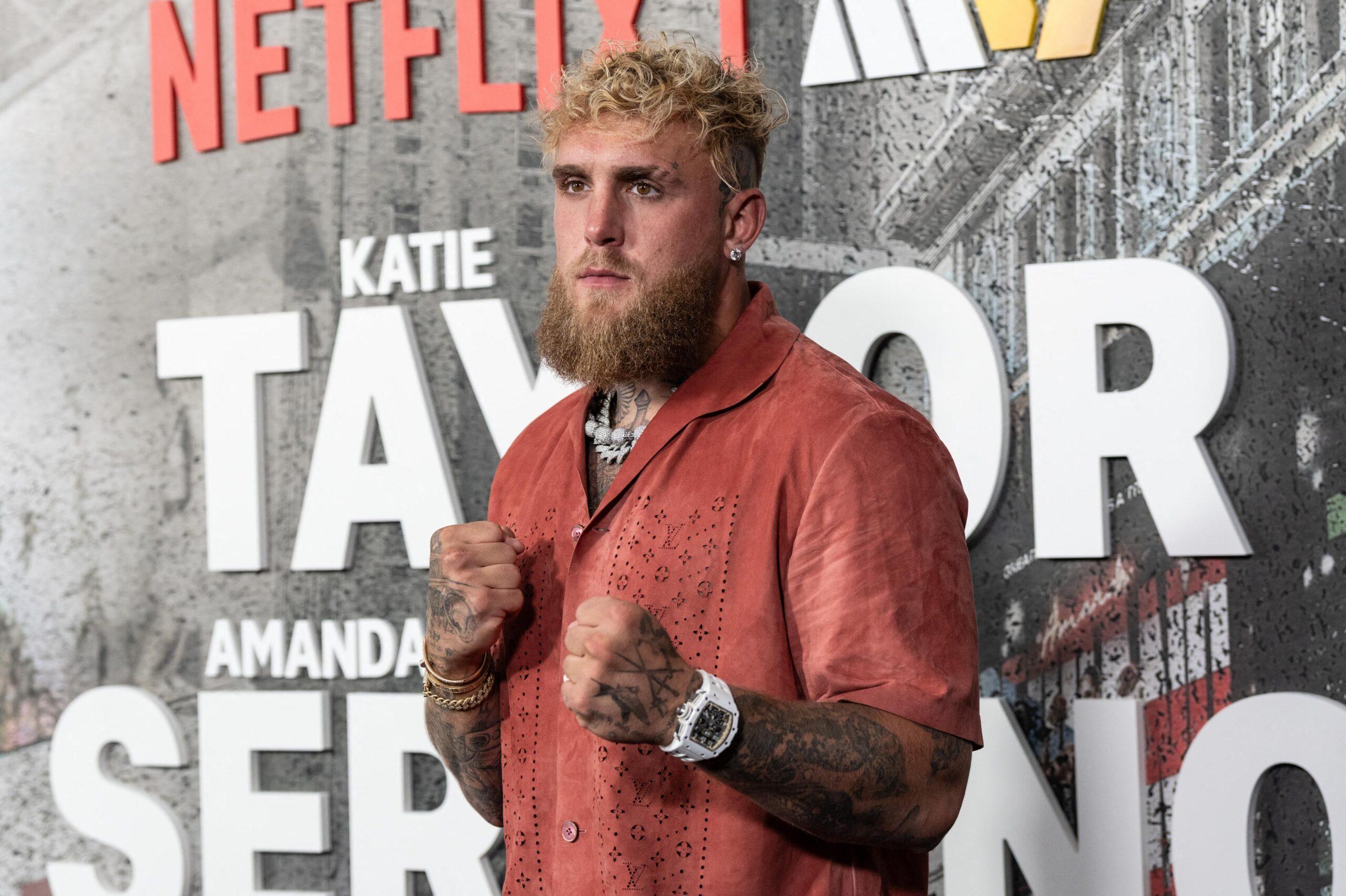 Jake Paul at Katie Taylor Vs Amanda Serrano 3 Arrivals