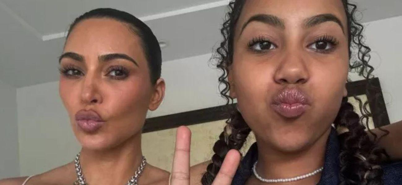 Kim Kardashian and North West selfie