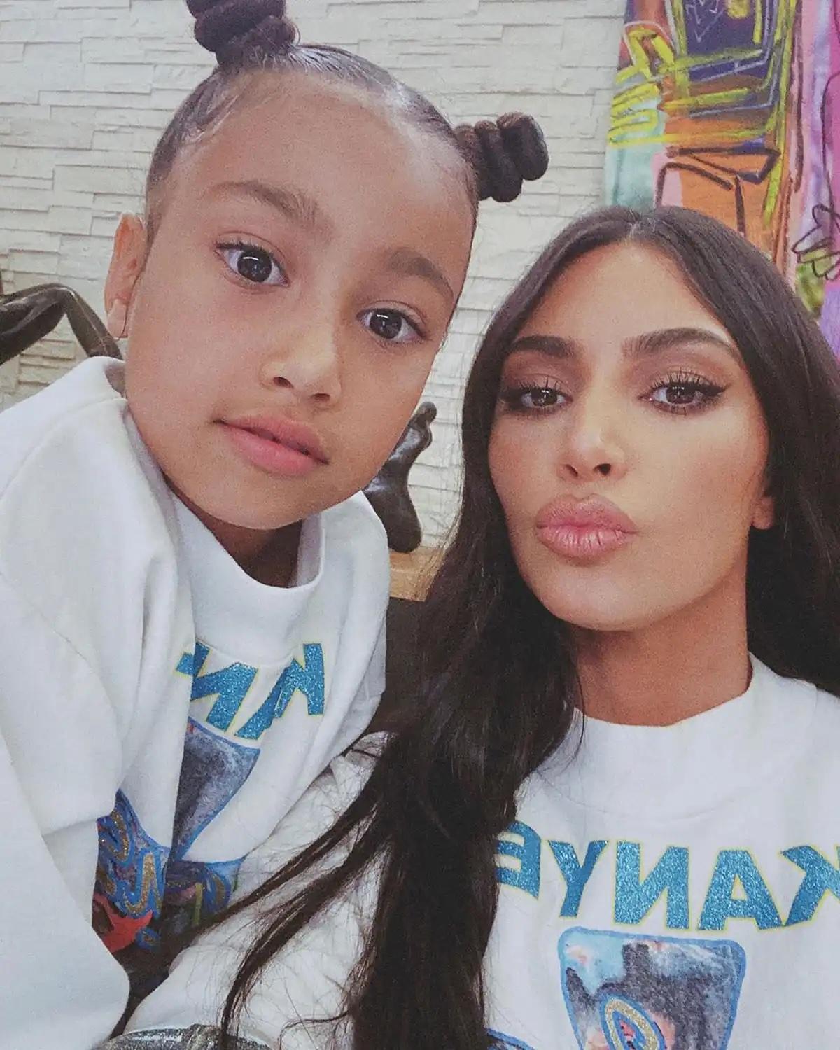 Kim Kardashian and North West selfie