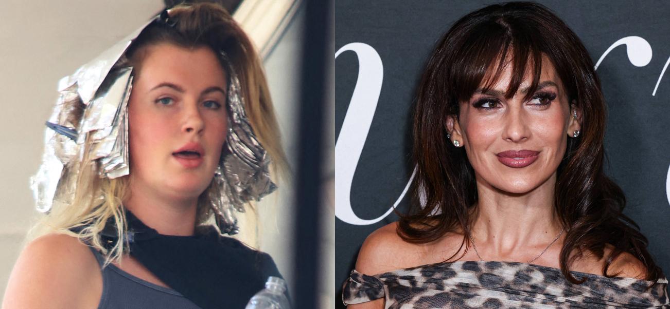 A photo collage of Ireland Baldwin and Hilaria Baldwin