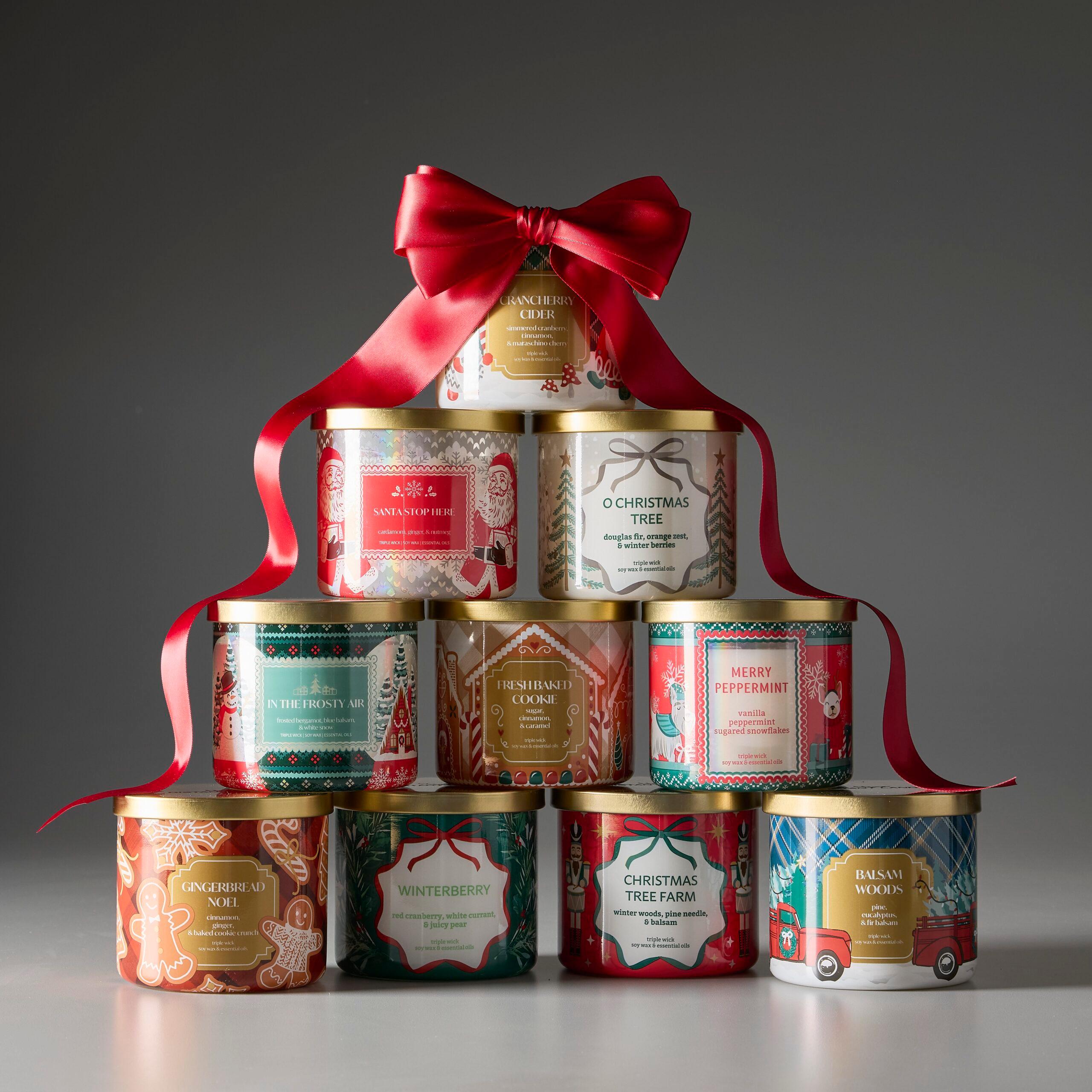 Holiday Candles - Distant Lands O' Christmas Tree 3-Wick Scented Jar Candle, Distant Lands Fresh Baked Cookie 3-Wick Scented Jar Candle