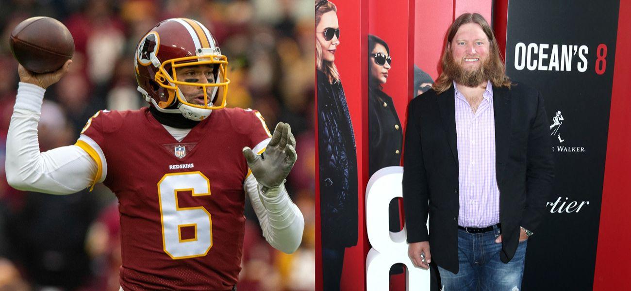 A photo collage of Mark Sanchez and Nick Mangold