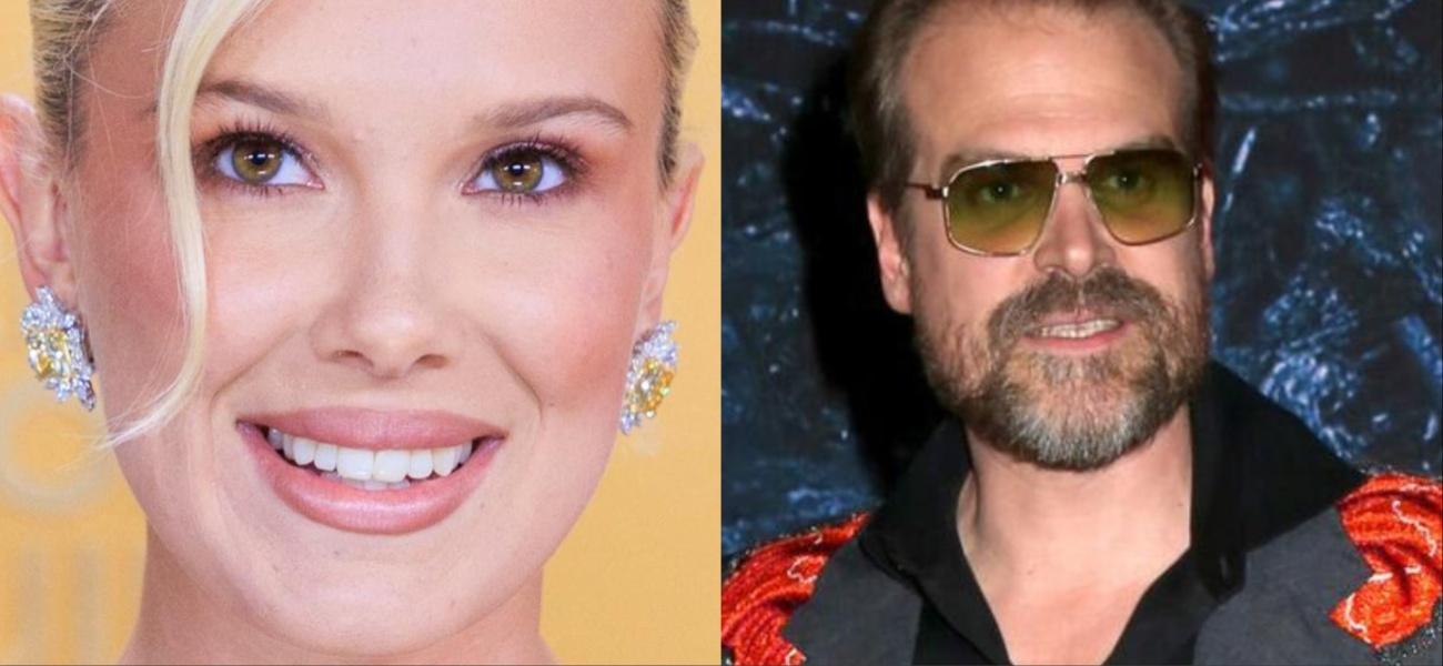 Collage of Millie Bobby Brown and David Harbour