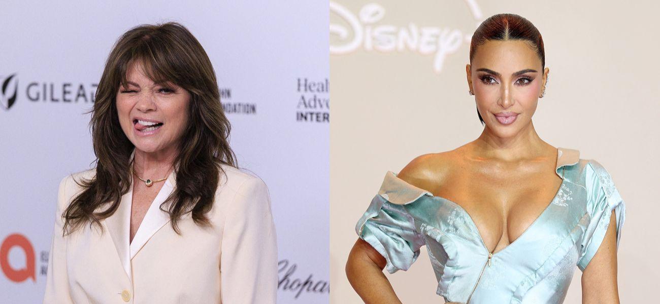 A photo collage of Valerie Bertinelli and Kim Kardashian