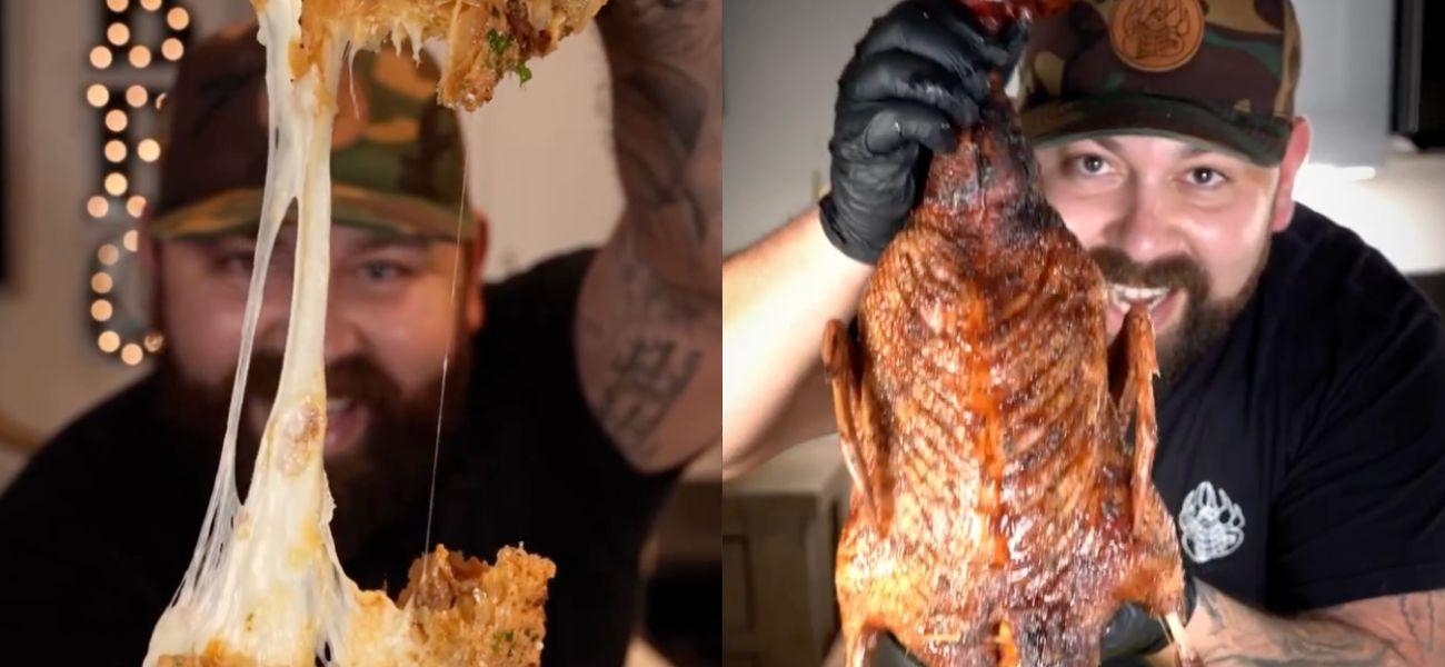 Michael Duarte in his food videos