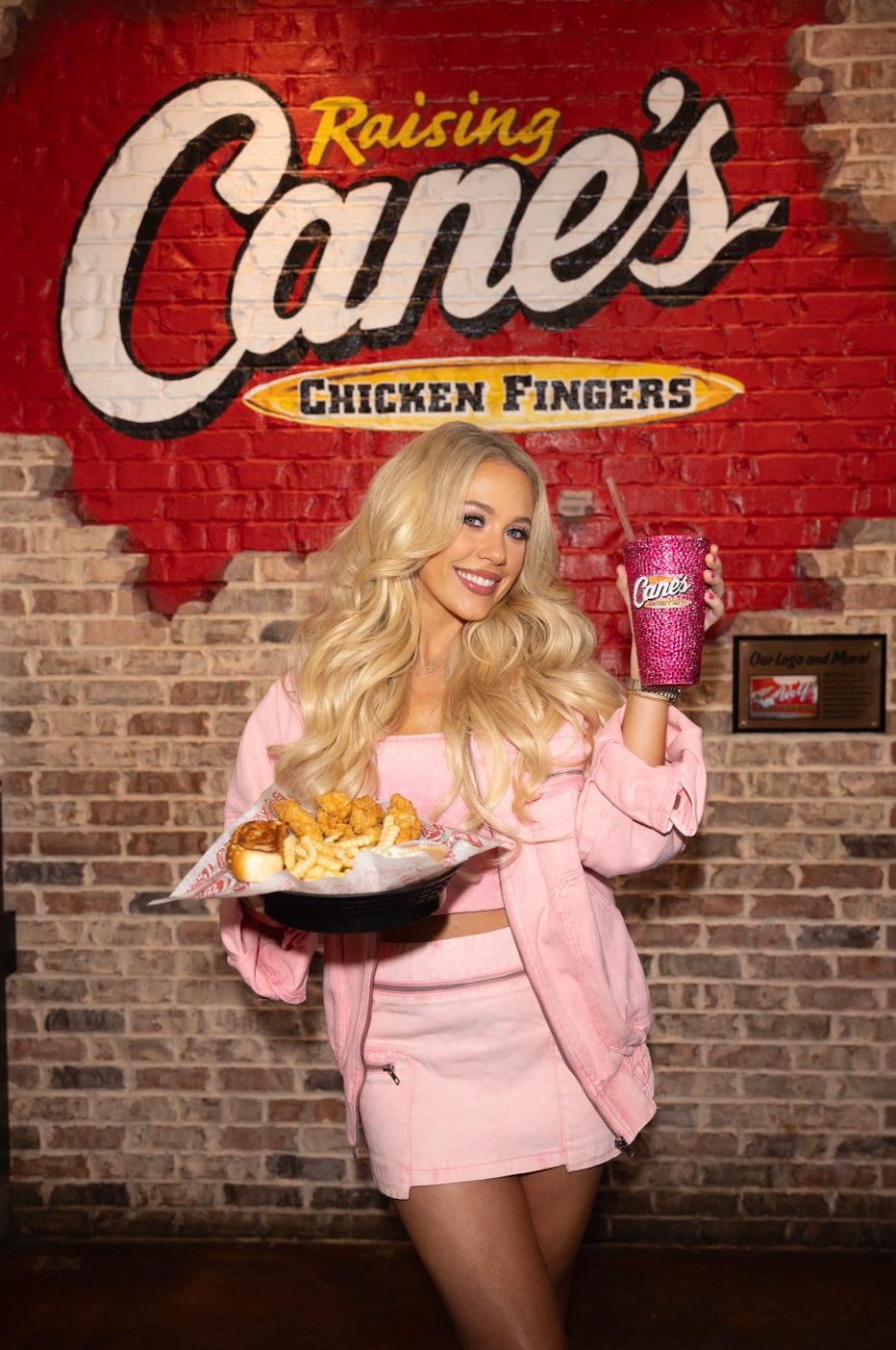 Megan Moroney at Raising Cane's for her pop up
