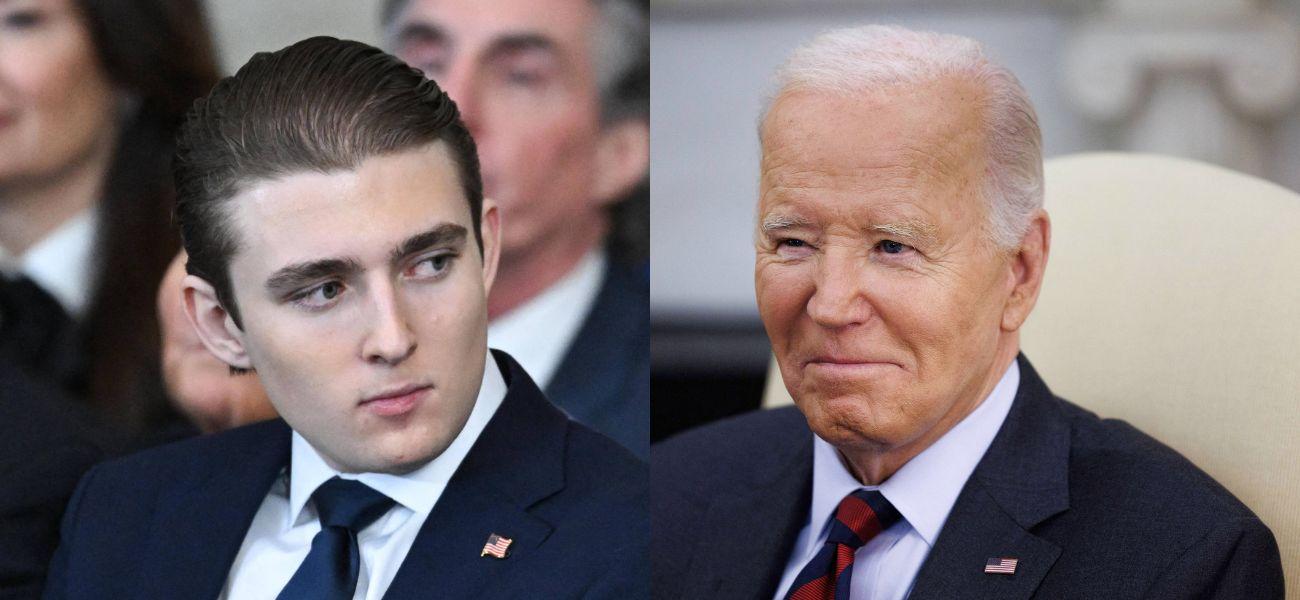 Barron Trump, Joe Biden photo collage