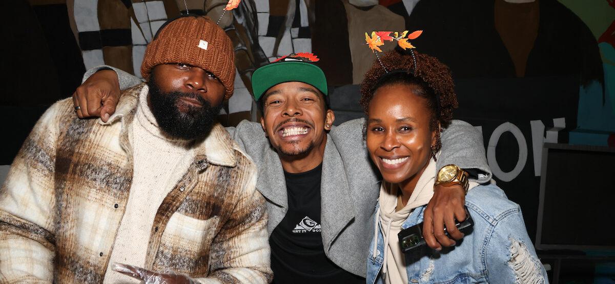 King Bach at event with friends