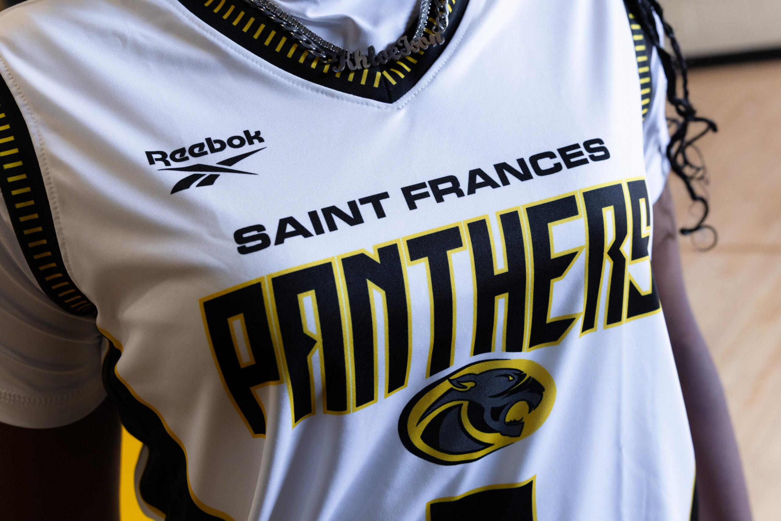 Saint Frances basketball team jersey. 