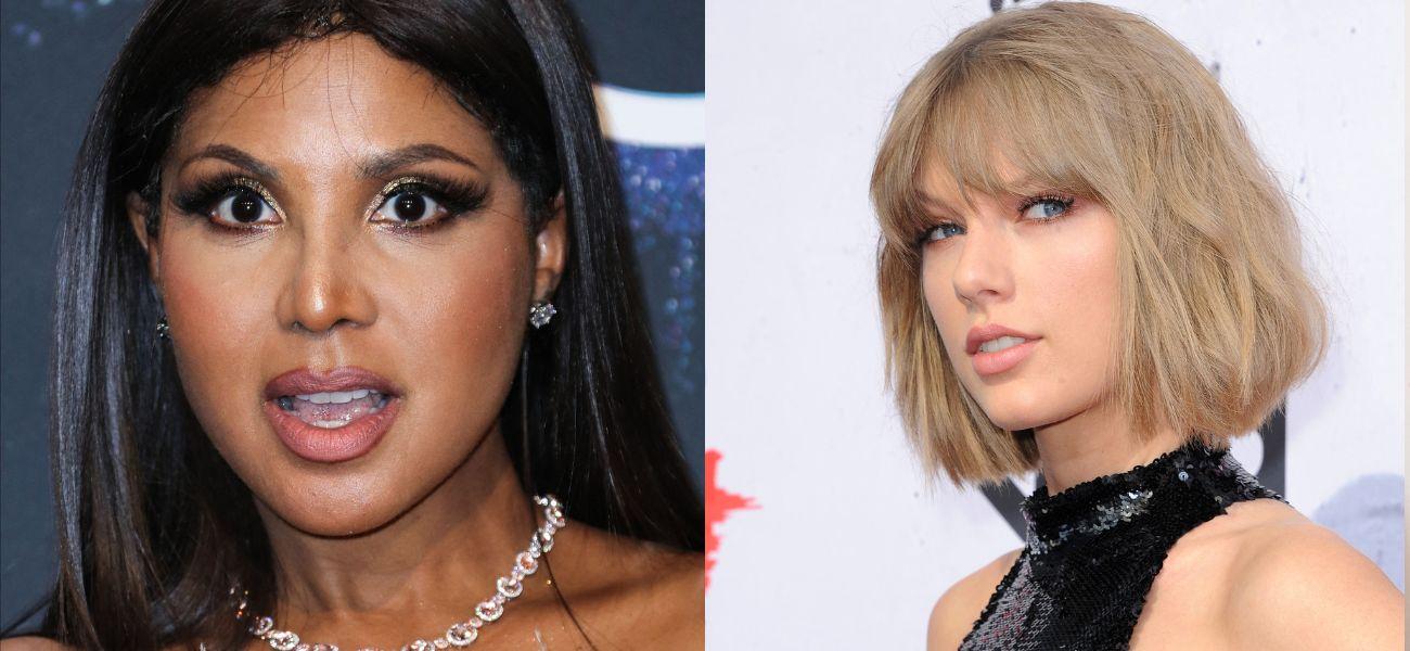 Side by side of Taylor Swift and Toni Braxton.