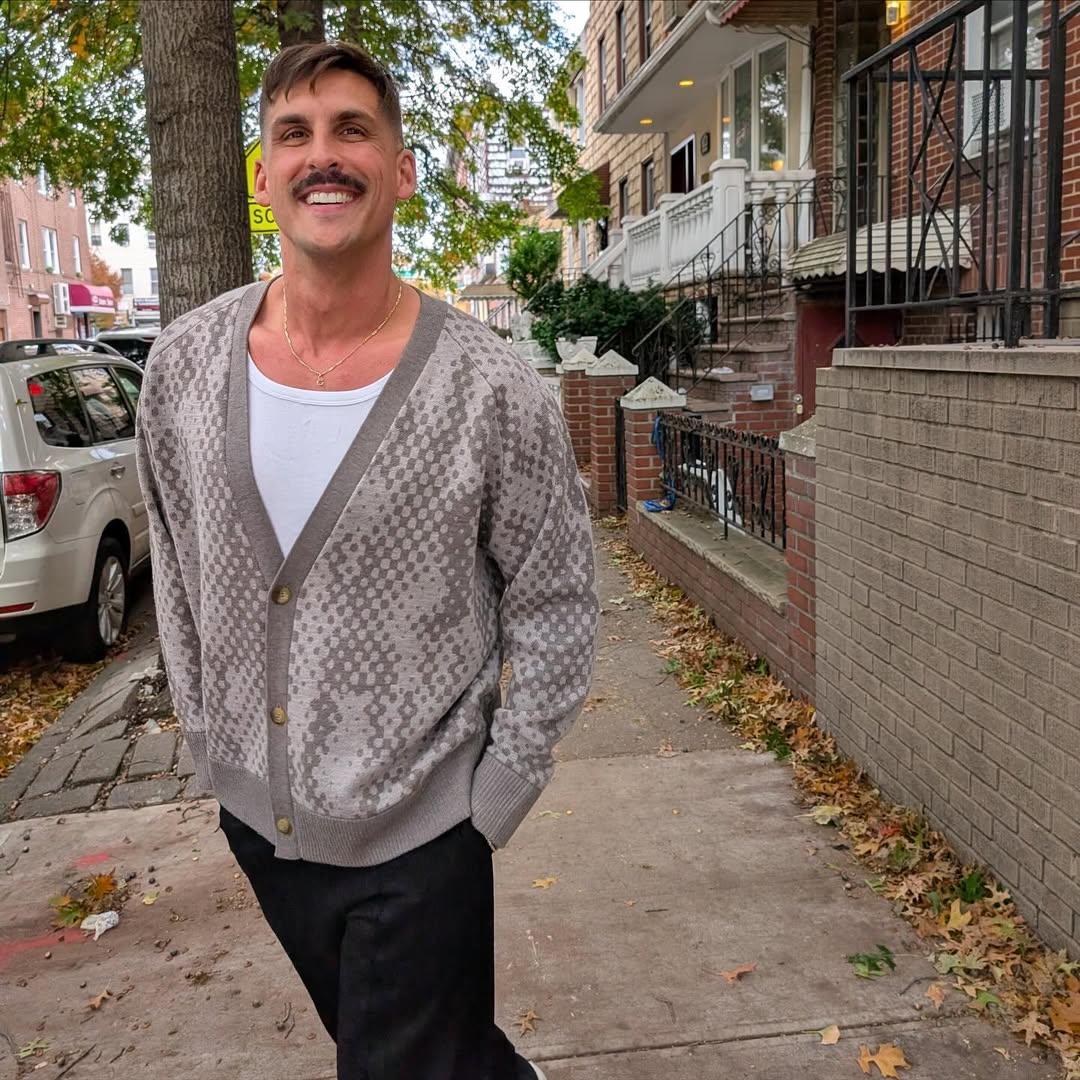 Cody Rigsby on the sidewalk