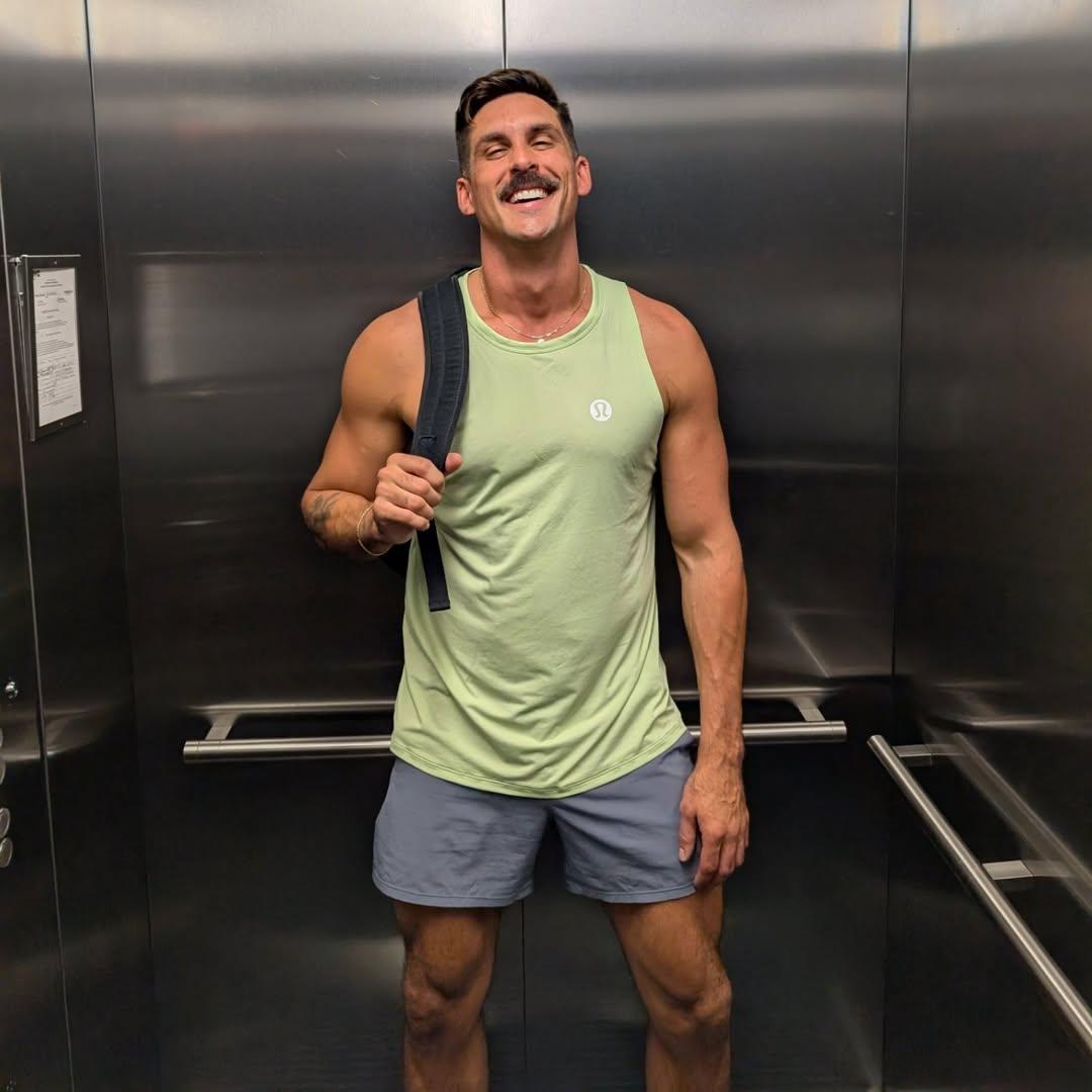 Cody Rigsby in the elevator