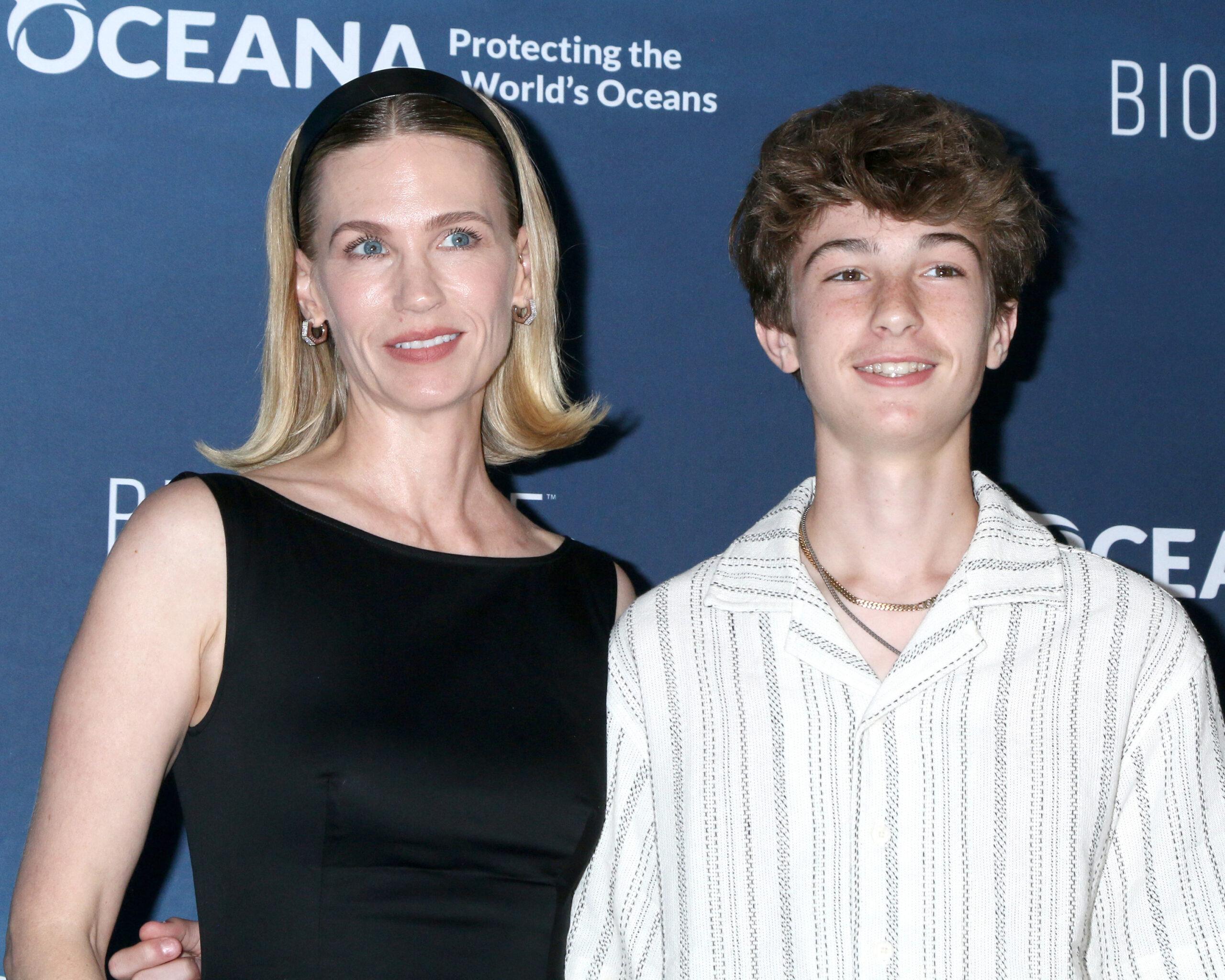 January Jones and her son, Xander Dane