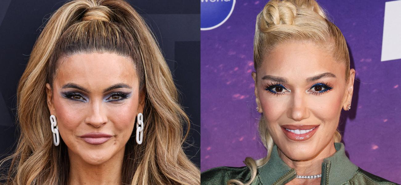 A photo collage of Chrishell Stause and Gwen Stefani