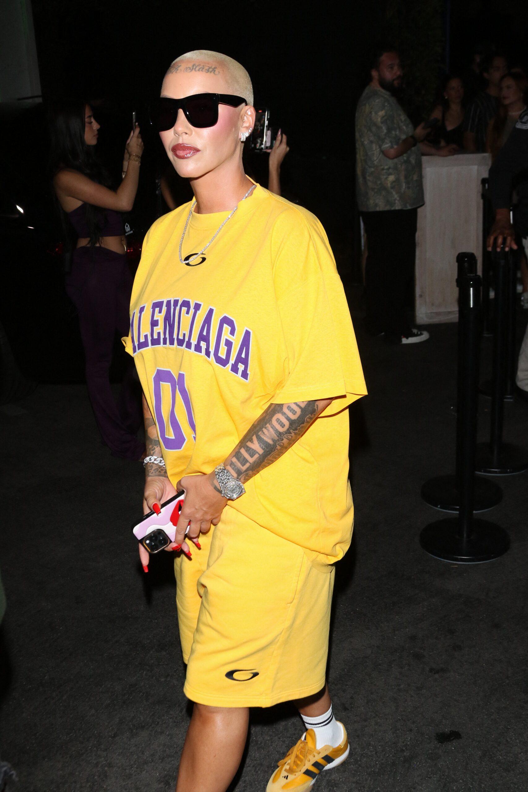 Amber Rose outside The League in Los Angeles