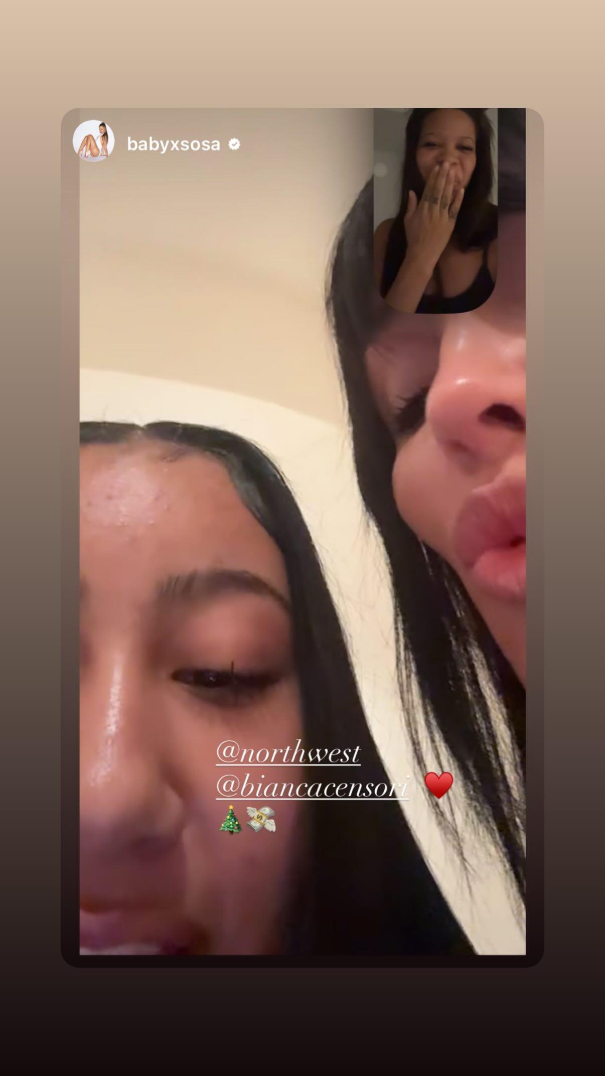 North West and Bianca Censori 