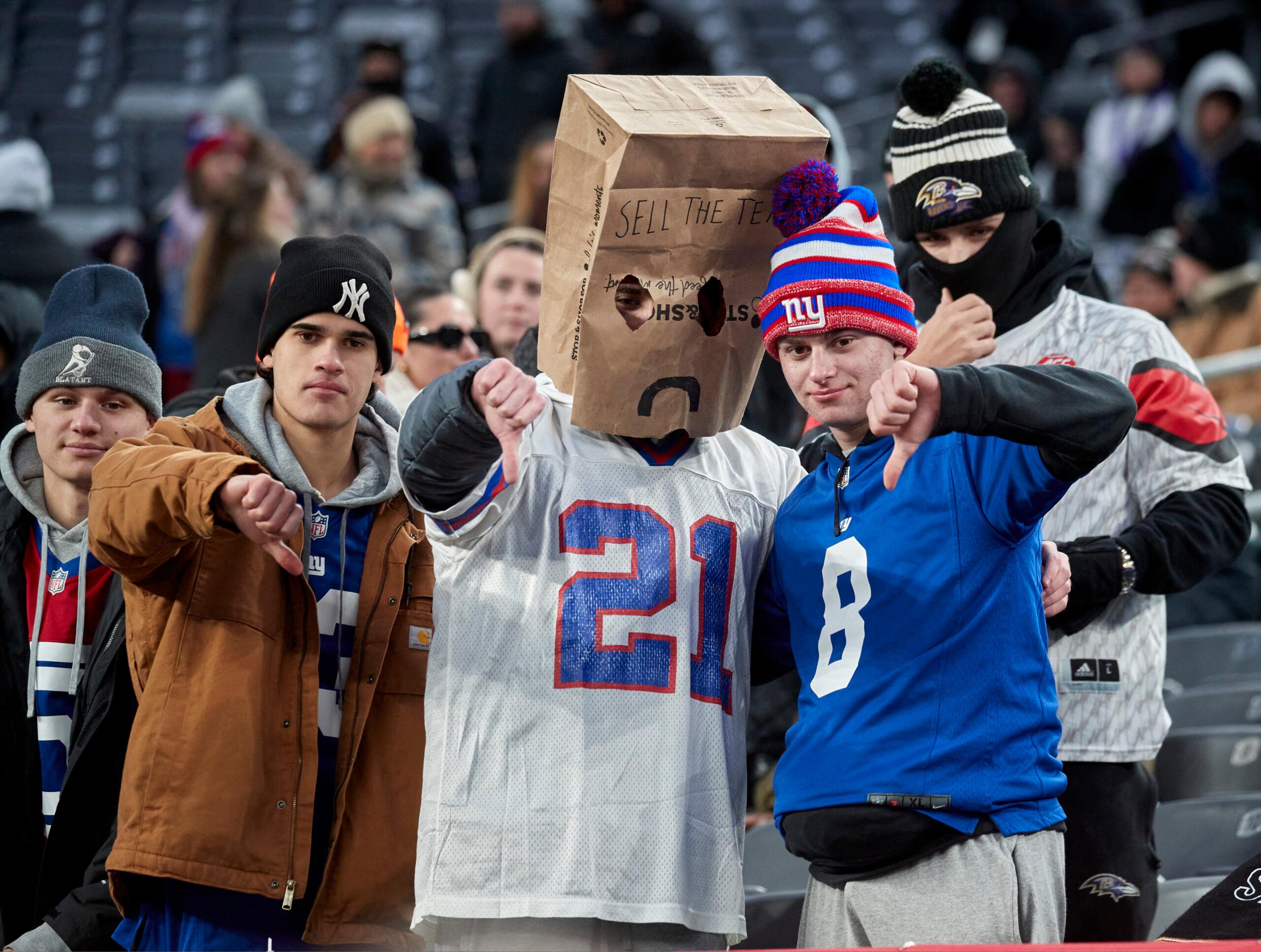 New York Giants fans at Ravens game