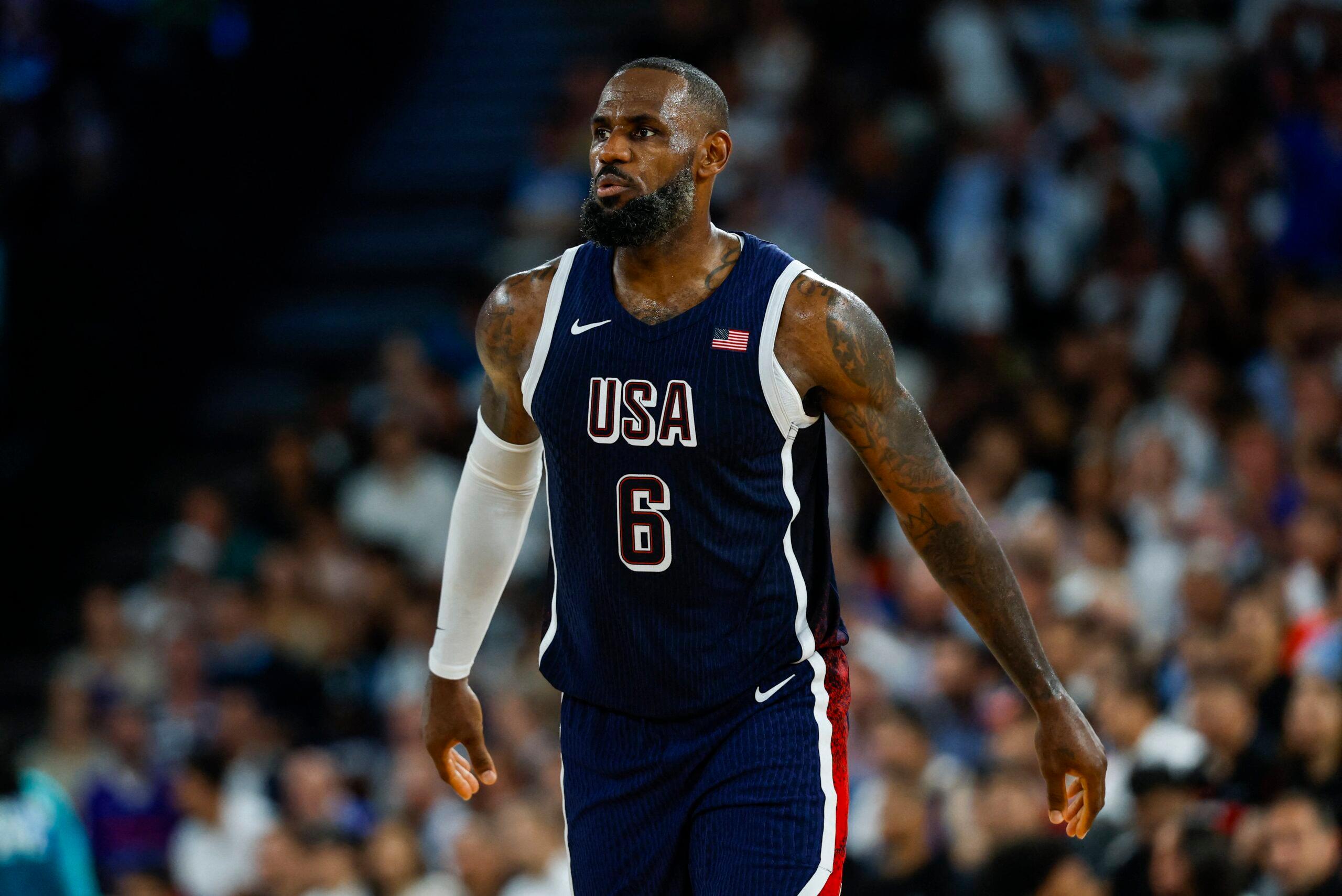LeBron James during 2024 Olympics. 