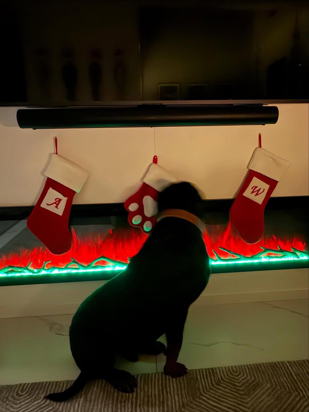 Angel Reese Christmas stockings. 