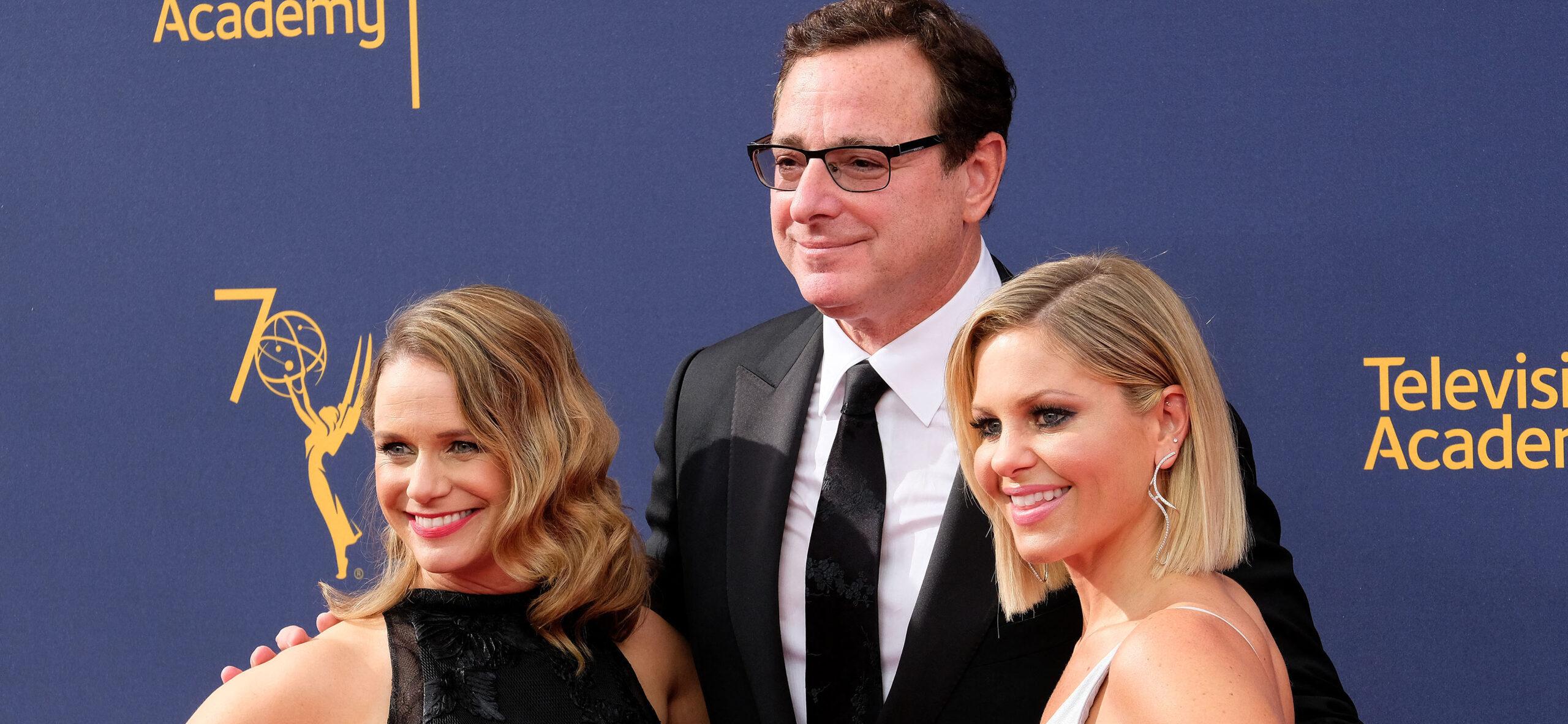 Andrea Barber, Candace Cameron Bure, Bob Saget at 2018 Creative Arts Emmy Awards