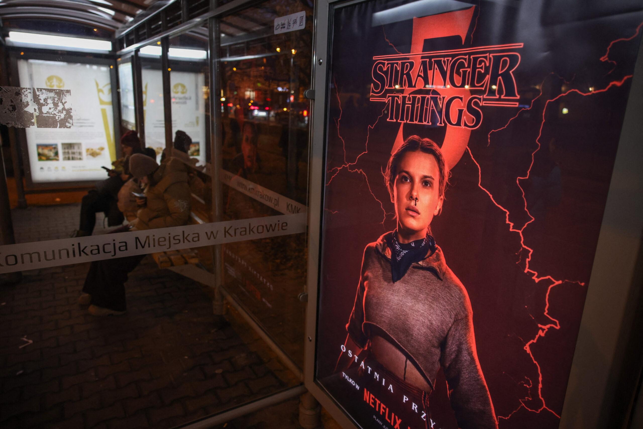 Stranger Things Season 5 Poster In Krakow, Poland