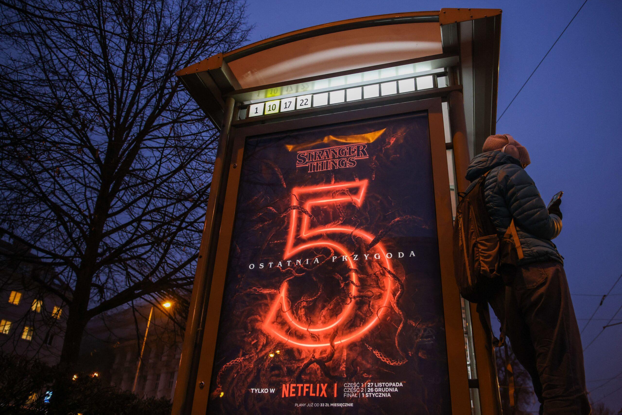 Stranger Things Season 5 Poster In Krakow, Poland