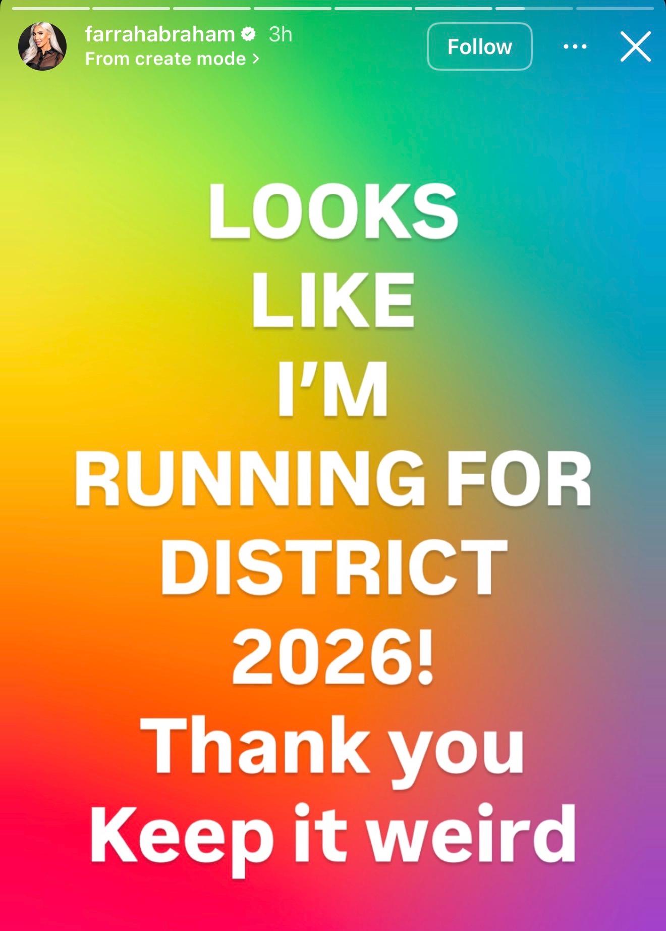 Farrah Abraham enters politics